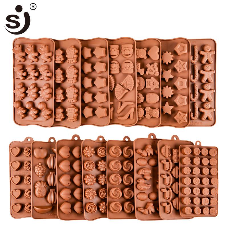 Silikon-Schokoladenform, 24 Formen, Schokoladen-Backwerkzeuge, Antihaft-Kuchenform, Gelee- und Süßigkeitenform