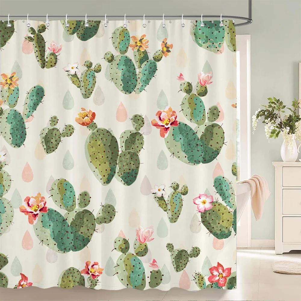 

1 Pc Spring Flowers And Plants Pattern Shower Curtain, Waterproof Fabric Bathroom Curtain Machine Washable For Bathtub Decor W60H190(CM)-1 Pcs