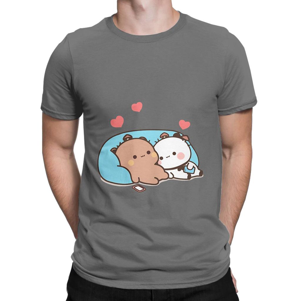 Bear and Panda Bubu Dudu in Sofa Funny Graphic 100 Cotton TShirt Bubu Dudu Tees Tops For Unisex