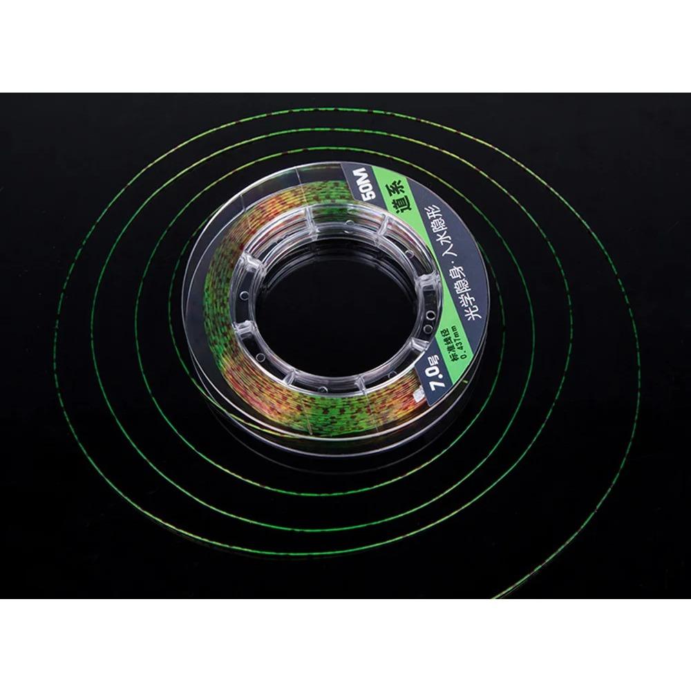 2Pcs Invisible Fluorocarbon Fishing Line 50m Main/Sub Leader Sinking Strong Lines for Carp Bass Stream Fishing Low Camouflag 260319