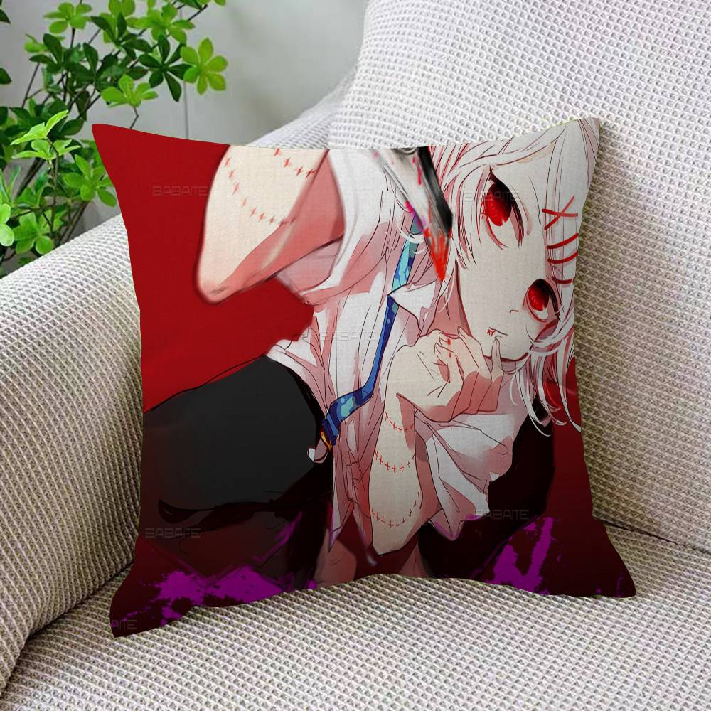 

Tokyo Anime Ghoul Cushion Cover Pillow Cover Decor Pillowcase Printed Cushion Case For Couch 12x12Inch