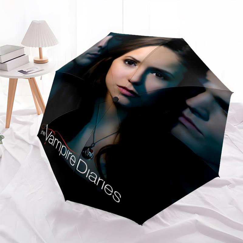 1pc The Vampire Diaries3 Umbrella, Sun Protection, And UV Shielding. It Has Eight Sturdy Ribs for Outdoor Use And Perfect Gift