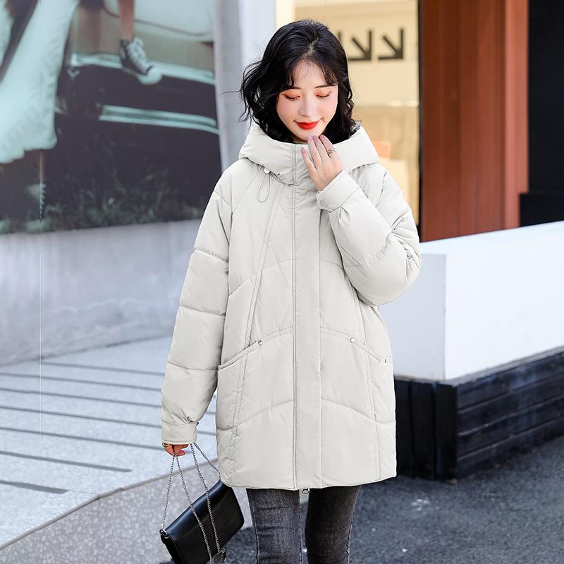 

Women s Mid-Length Down Cotton Coat 2023: Hot Style, New Plus Size, Thick, Fashionable, Loose, Warm Cotton-Padded Jacket 2XL [For 135-155 lbs]