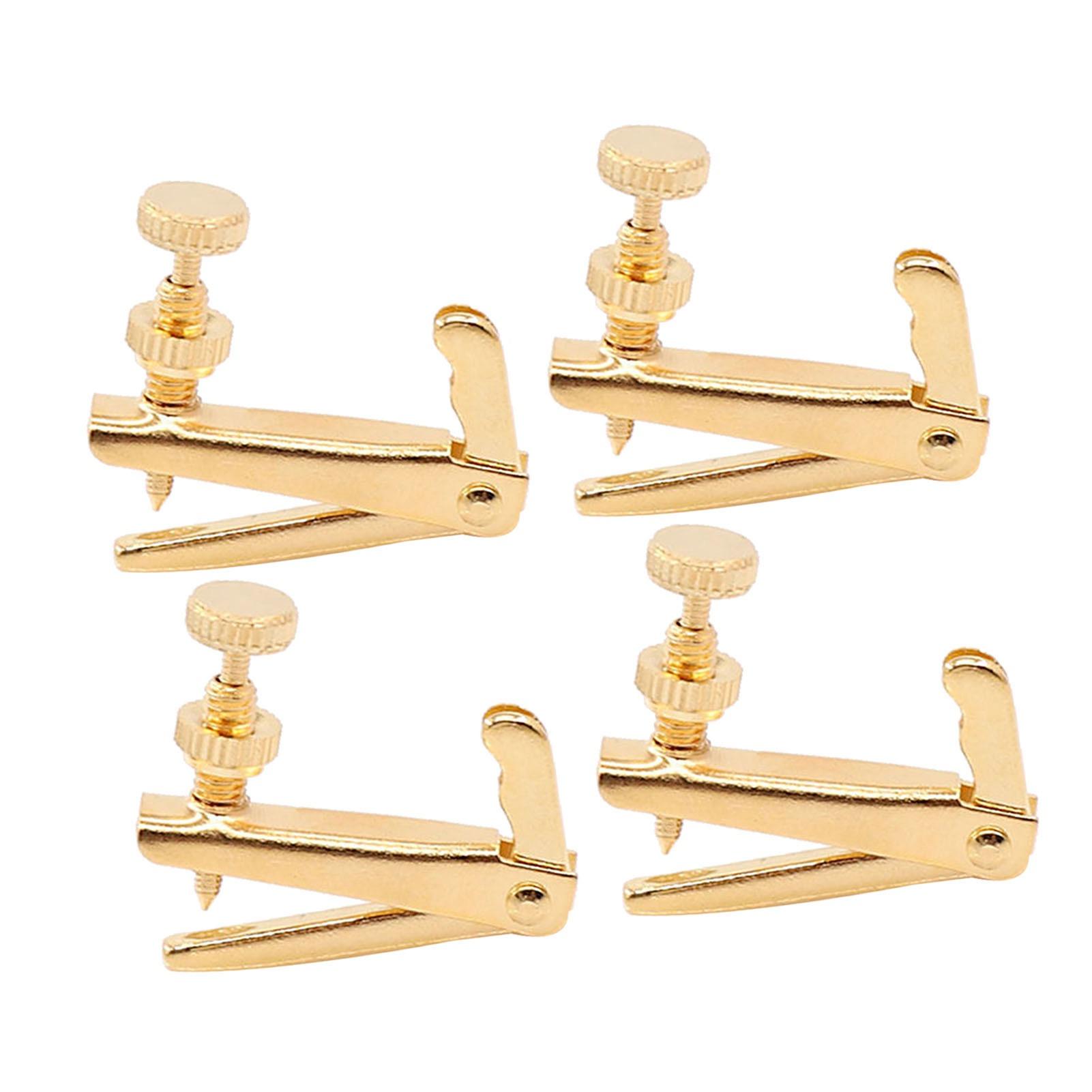 

4 PCS Violin Fine Tuners for 4 4 3 4 Violin Alloy String Adjuster Anti Rust Violin Parts золотой