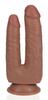 Double Trouble Double Dildo 15 X 4.5cm Brown - Real Rock - Double Dildos