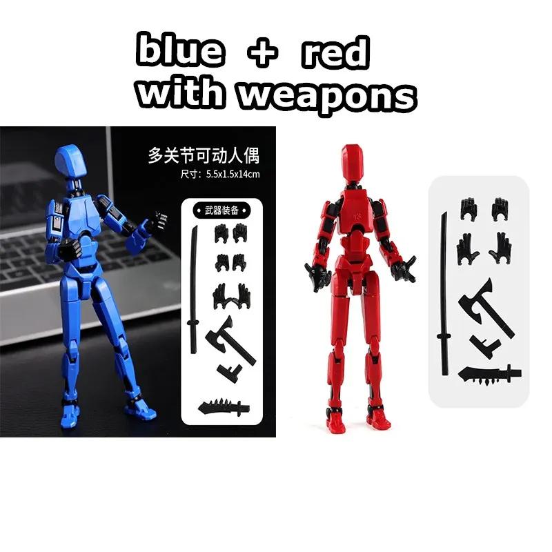 1249pcs Luminous Titan 13 Action Figures T13 Figure 3D Printed Multi-Jointed Movable Lucky 13 Action Figure Nova Figure Dummy