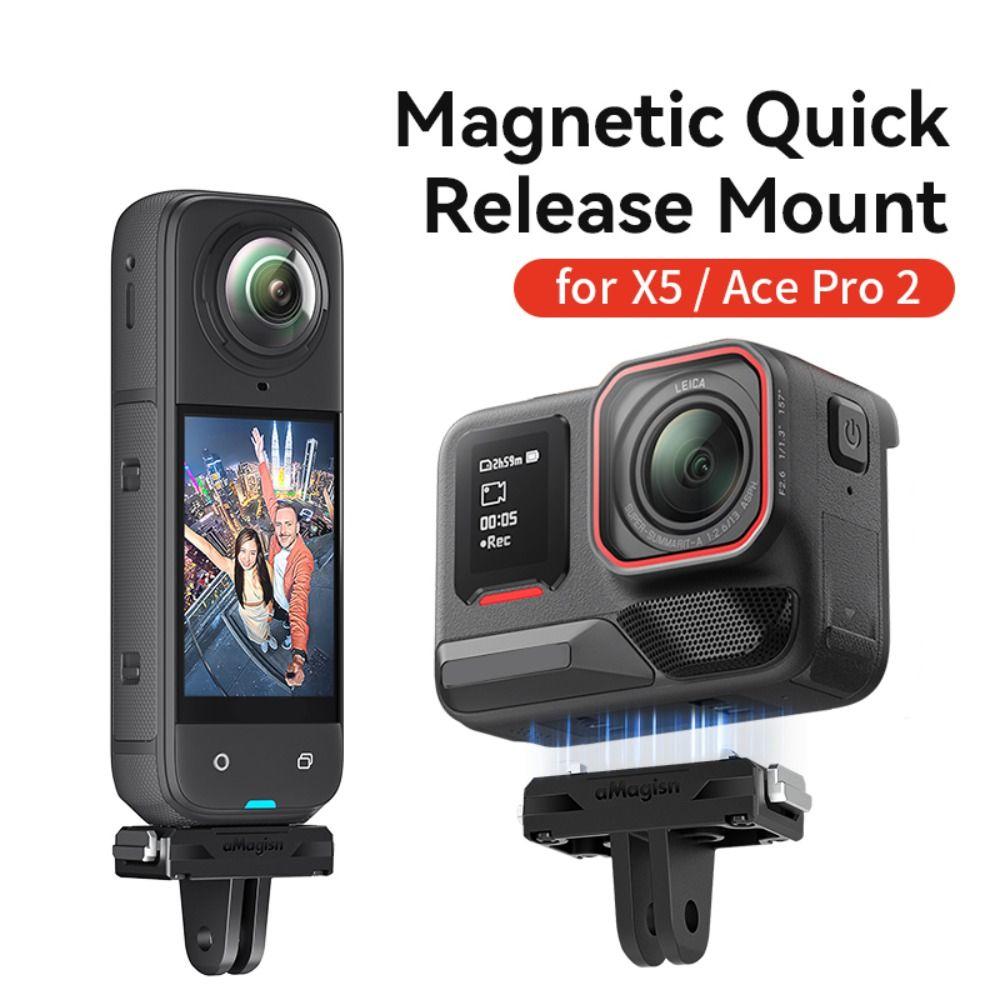 ABS Magnetic Mount Adapter Base Adapter for Insta360 X5/Ace Pro 2/Ace Action Camera Accessories