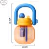 850ML Food-Grade Large Capacity Portable Plastic Water Bottle Children Student Water Bottles Straw Bottle Big Belly Bottle Carried By Hand