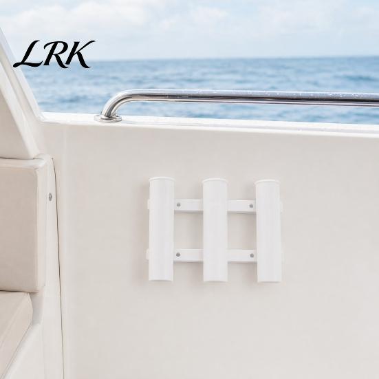 3 Link Tubes Fishing Rod Rack Boat Side Mount Holder, Pole Corrosion-resistant Holder Wall Vertical Bracket for Garage Marine Yacht
