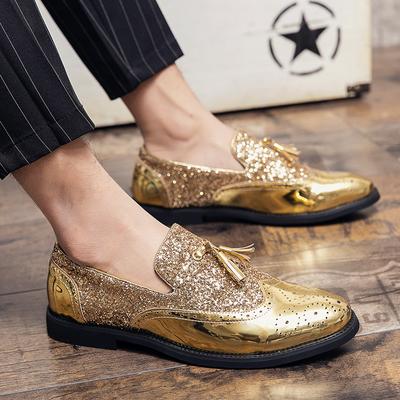 Modische Pailletten Herren Slipper Trendige Designstile Nachtclub Partys Outdoor Freizeitaktivitäten Wanderschuhe Herrenschuhe Übergröße 48