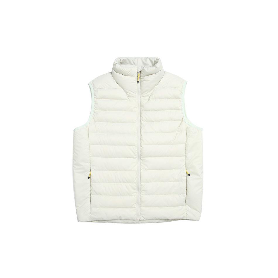 Unisex Winter Waterproof Ribbed Down Vest - 90% White Duck Down, Solid Color Y5271 Extra Extra Large