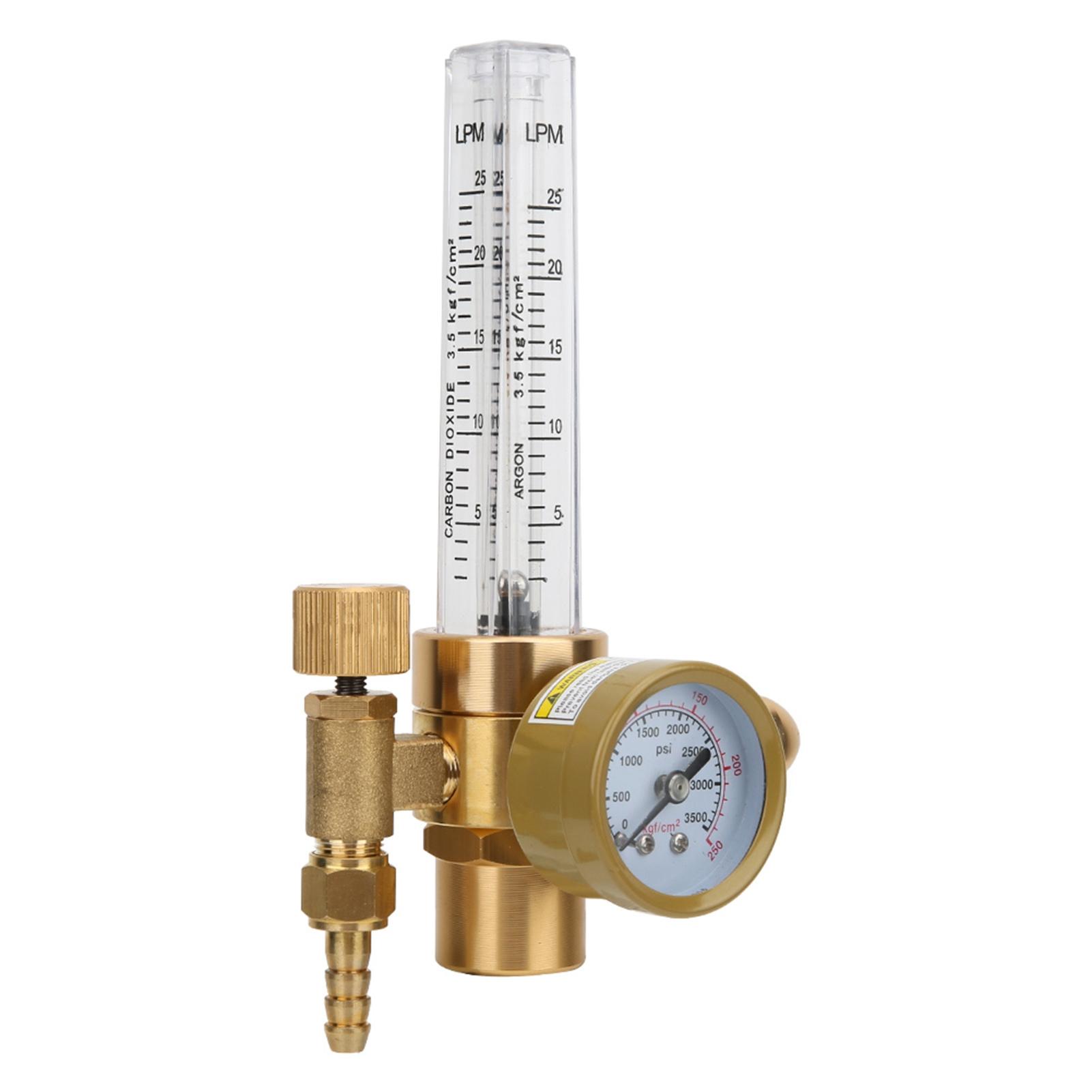 

All Brass Argon Pressure Reducer Gas Flowmeter G5 8 Male Thread CGA580 Connector