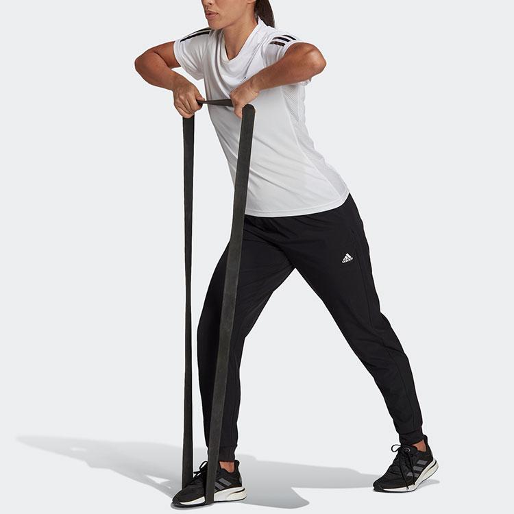 Adidas Elastic Waist Regular Fit Mid-Rise Sports Pants Women Bottoms Black HD9622