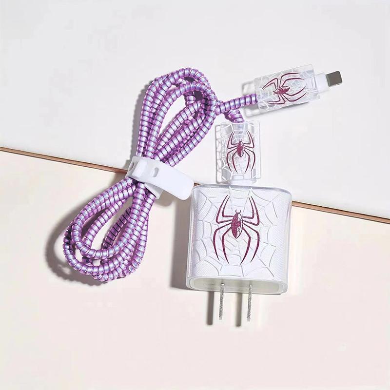 

Защитные чехлы для зарядного устройства Ins Паук Бабочка Чехол для зарядного устройства Защита от переломов Органайзер для кабеля Для зарядного устройства Ip 18/20 Вт Для Iphone12 13 14