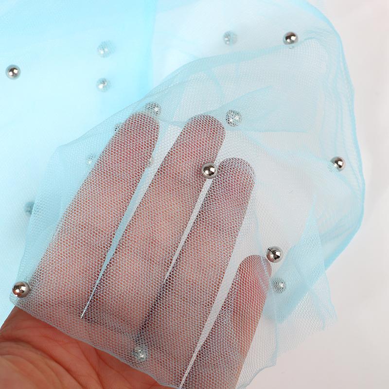 Nail Photos Shooting Props Gauze With Pearl Photography Background Tulle Items Fotografia Backdrops Decoration Materials