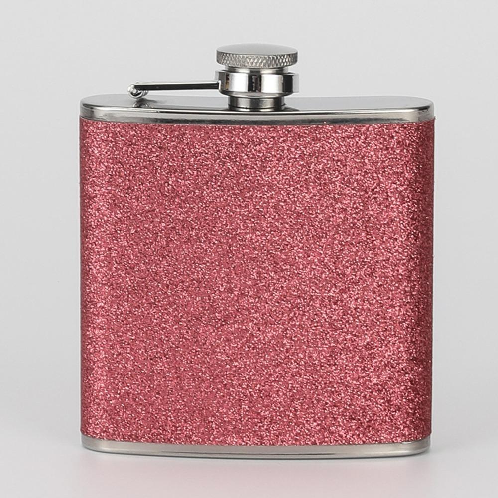 

New 6oz Hip Flask Stainless Steel Leakproof Drinking Water Bottle Portable Mini Wine Pot Outdoor рожевий червоний колір