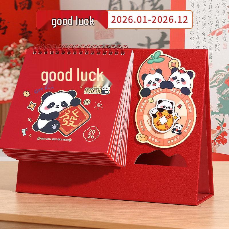 2026 3D Rotating Horse Desk Calendar - Creative Fun, Irregular Shape, Cartoon Office Ornament