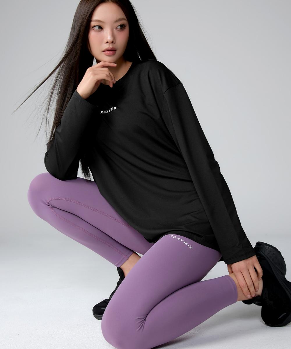 Xexymix Ежедневная Базовая Лонгслив Черный Black/L