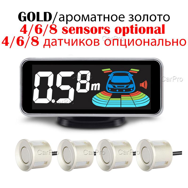 Multiple Radar Parking Sensor Kit Backlight Parktronic LED Display System Backup Monitor Detector Assistant