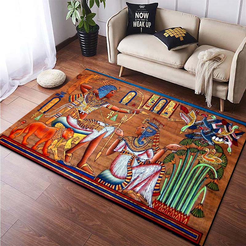 

15 размеров Древний Египет Бог Настенное искусство Ковер Коврик для гостиной Спальни Коврик Моющиеся напольные коврики Бытовой коврик для зоны Домашний декор 40x60cm (16x24in)