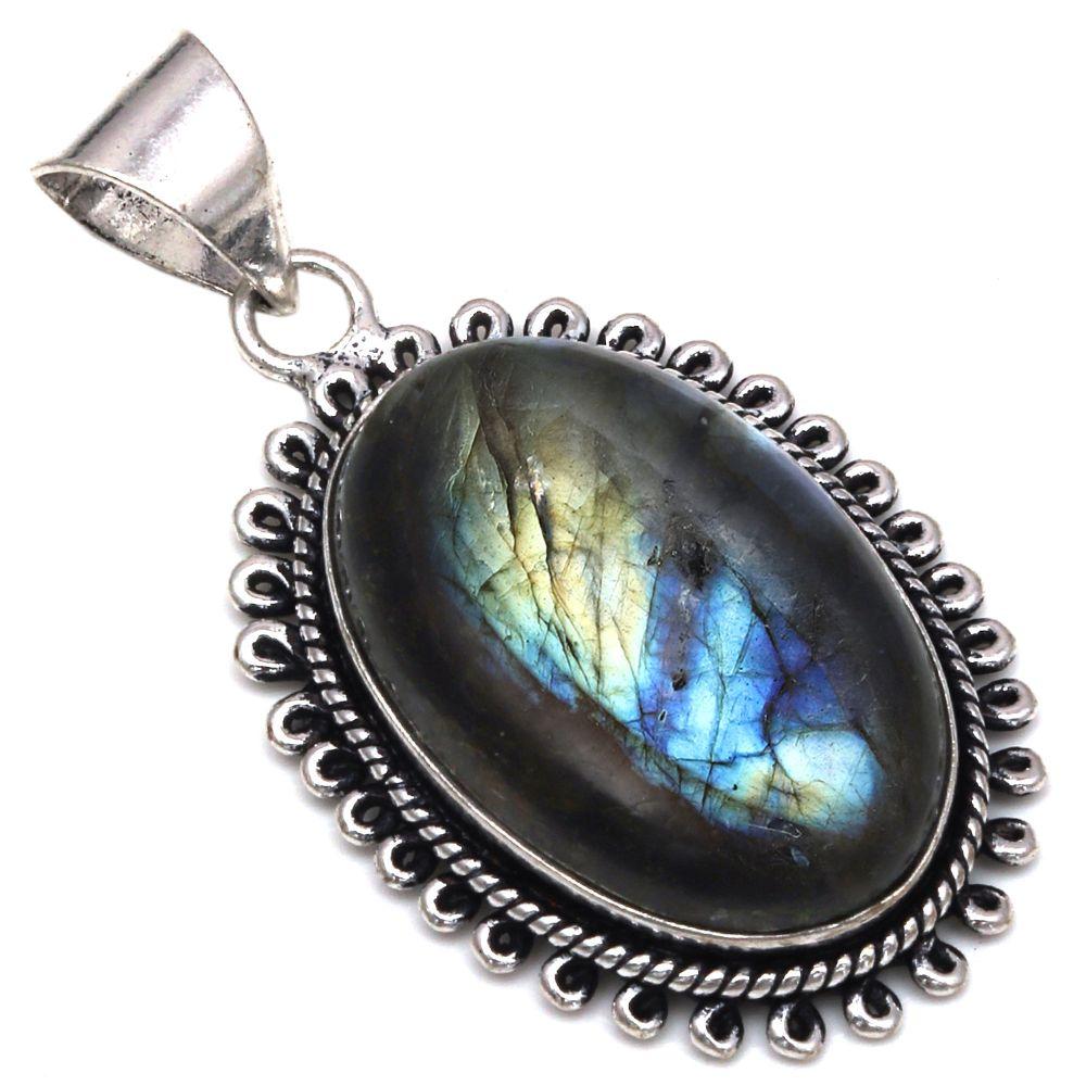 

Pendant Shiney Labradorite Gemstone Mother s Day Gift 925 Silver Jewelry 1.75