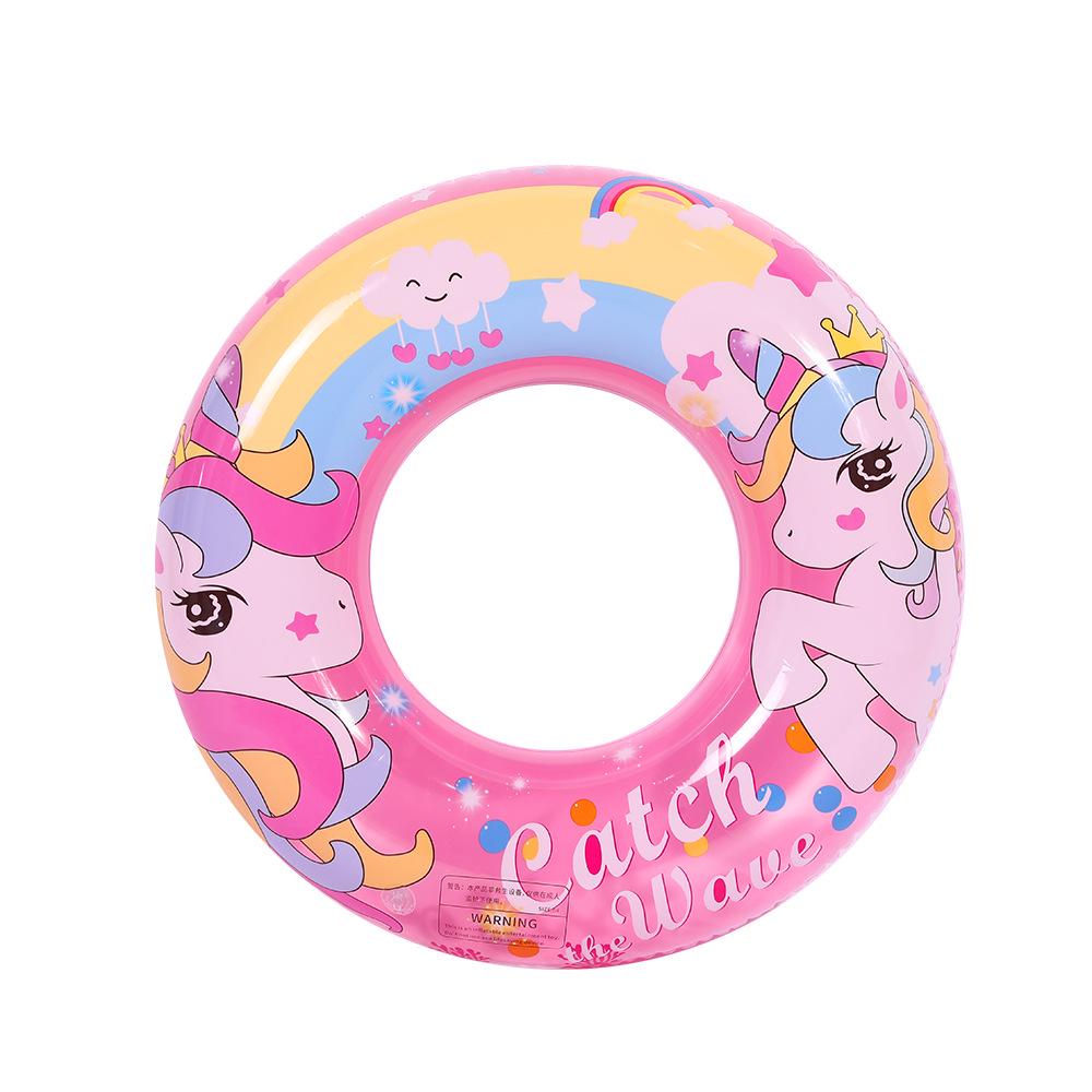 Cartoon Anti-Rollover Thickened PVC Underarm Swimming Ring for Kids - Eco-Friendly and Safe Lifebuoy