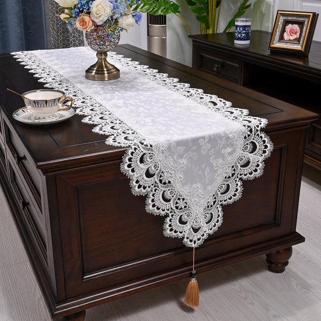 Aleer de masă oval Steagul de masă din Europa Dulap TV Față de masă din cârpă Alearde de masă Artă Nordic Prosop de masă de ceai Husă de praf din dantelă