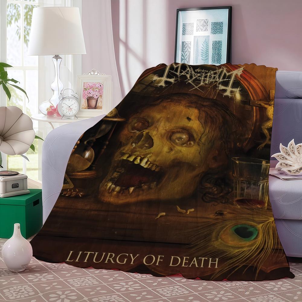 Band M-Mayhem Liturgy of Death Blanket Soft and Skin Friendly For Couch Bed Napping Bedspread All Seasons Comforter