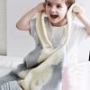 1PC Acrylic Fiber Winter Swaddling Blanket Multifunction Knitted Blanket Bunny Bed Cover Newborn Sleeping Blanket Rabbit Ear