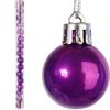 Set of 16 Plastic Baubles In a 3 Cm Tube, Purple