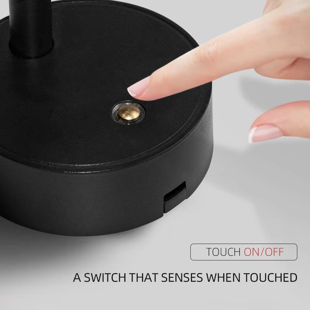 New 360 ° Rotation Wall Light Magnetic Base USB Rechargeable LED Cordless Wall Light Touch Switch Night Light For Bedroom Mural