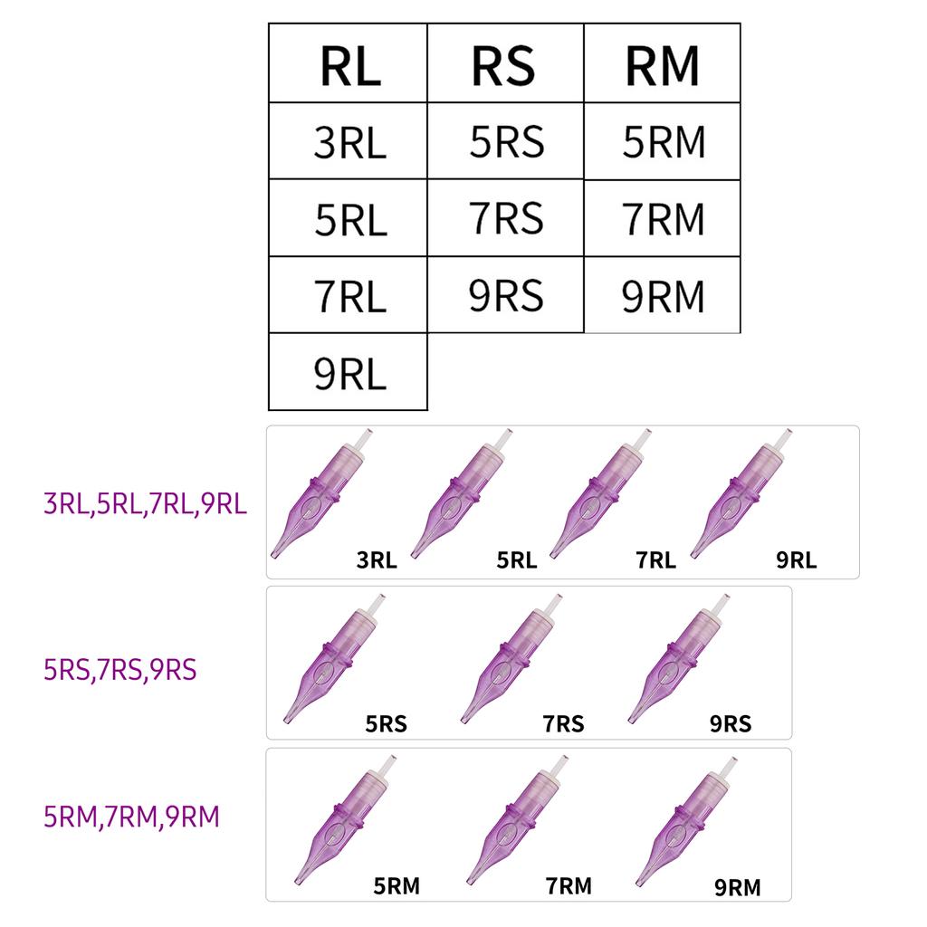 10pcs 9RM Tattoo Cartridge Needles Tubes Hand Poke Sterilized Needle Accessories Kit Set Tattoo