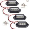 4 PACK License Plate Light, 12V 6-SMD LED License Plate Lamp Taillight for Tr
