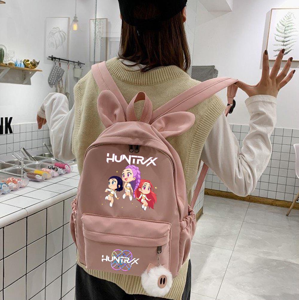 Anime Cartoon K-Pop Demon Hunters Printed Backpack for Teenger Children Student Schoolbag Girl Kid Gift Women Large Capacity Waterproof Travel Bag