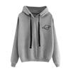 Loose Casual Printed Planet Printed Hooded Women's Sweatshirt