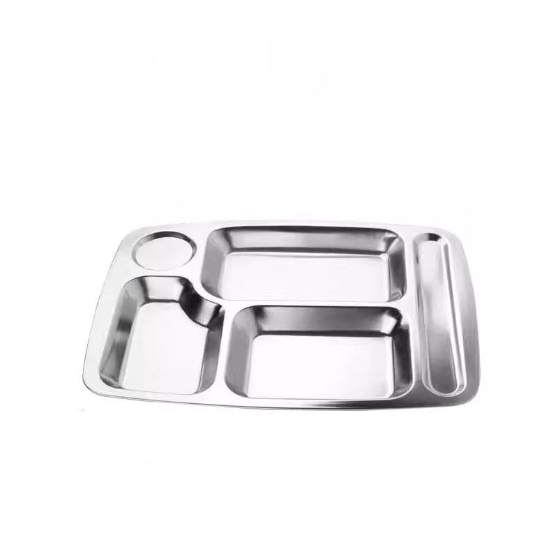 LIJIA FITMENT Stainless Steel 5-Compartment Meal Tray