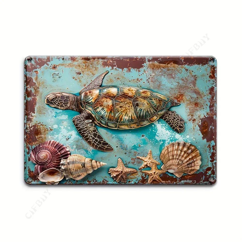 Vintage Animal Drawing Metal Tin Sign 2D Wall Art