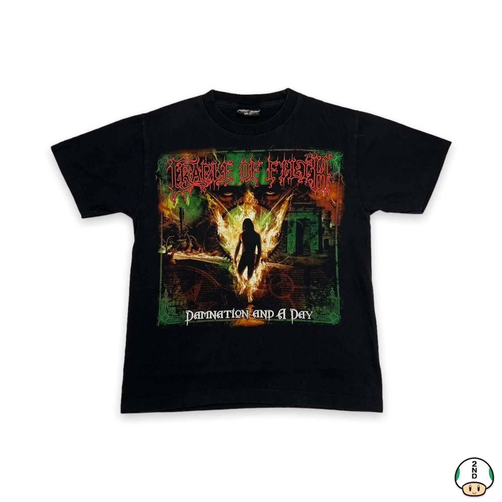 Vintage Cradle of Filth T Shirt Mens Small Black Damnation And A Day Band Tee 4XL