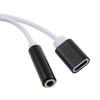 USB Type-C to 3.5mm Jack Aux Audio+USB Type-C Charging Female Port Splitter Cable