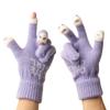 Winter Knitted Gloves Cute Thicken Warm Outdoor Touch Screen Leaky Finger Cold Proof Comfortable Cycling Gloves 1/2/3/4/5 Pairs