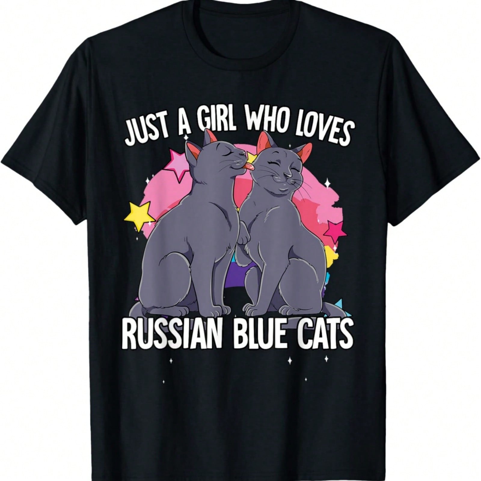 Just A Girl Who Loves Russian Blue Cats T-Shirt S