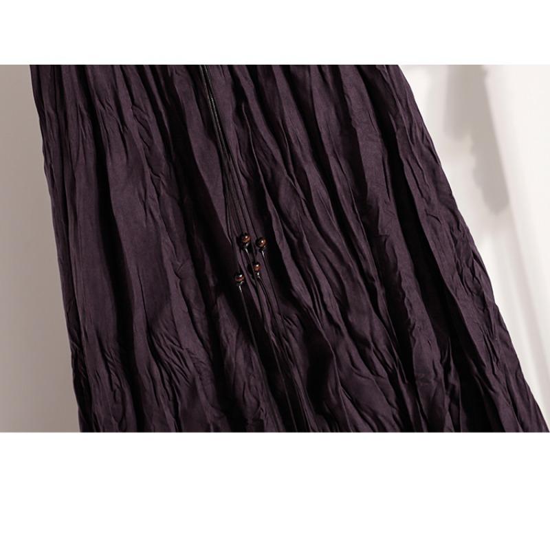 DIMANAF Plus Size Women Long Skirts Loose Casual Elastic Waist Solid Fashion Lady Autumn Clothing 2025