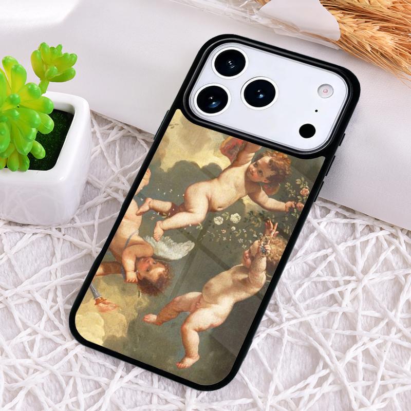 Renaissance angels Cute Lovely Shockproof Phone Case for iPhone 17 Air 16e 15 11 12 14 13 Pro Max Cover Coque