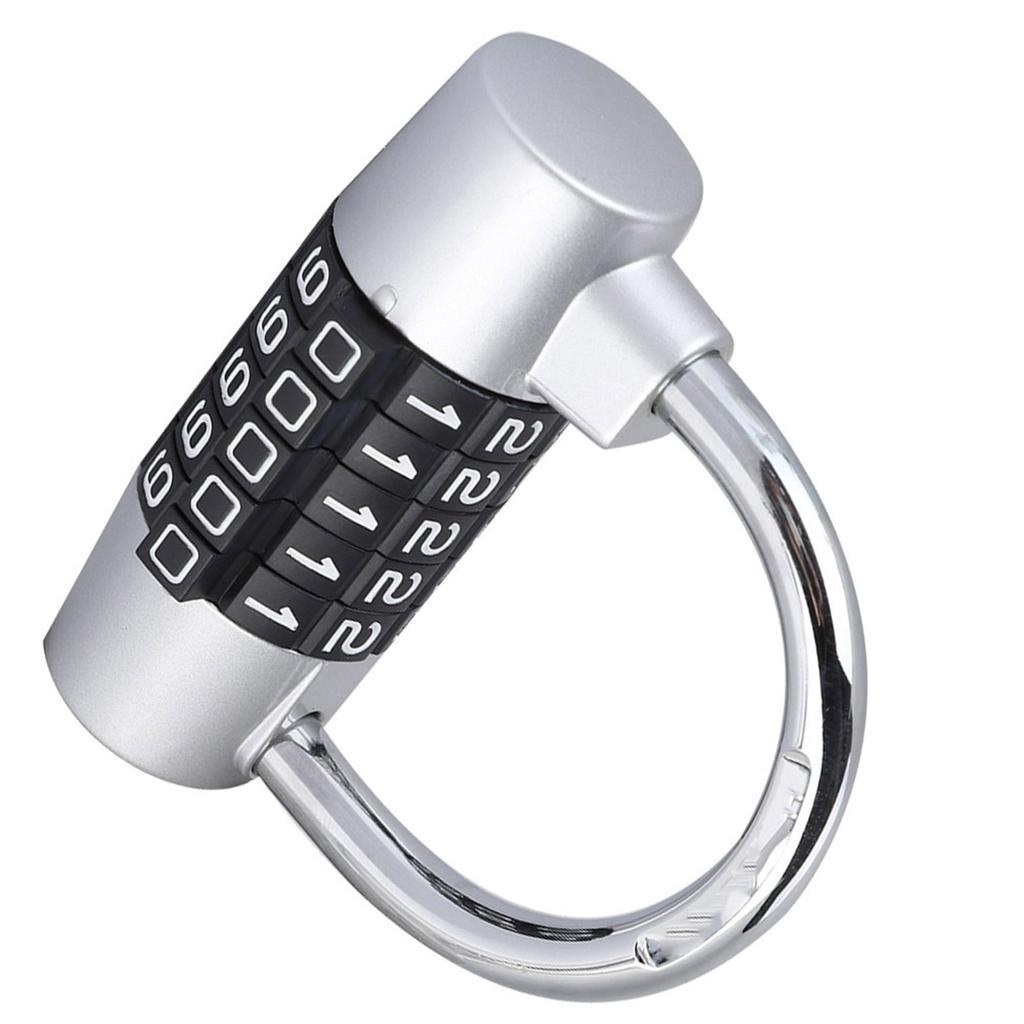 5 Digit   Lock Padlock U shaped Suitcase Door Combination Lock Red