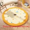 Cartoon Animal Pattern Circular Carpet With Water Wash For Kids Bedroom And Lounge Area