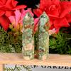 Hot Sale Natural Gemstone Healing Crystal Green Kambaba jasper Point Tower for Home Decoration
