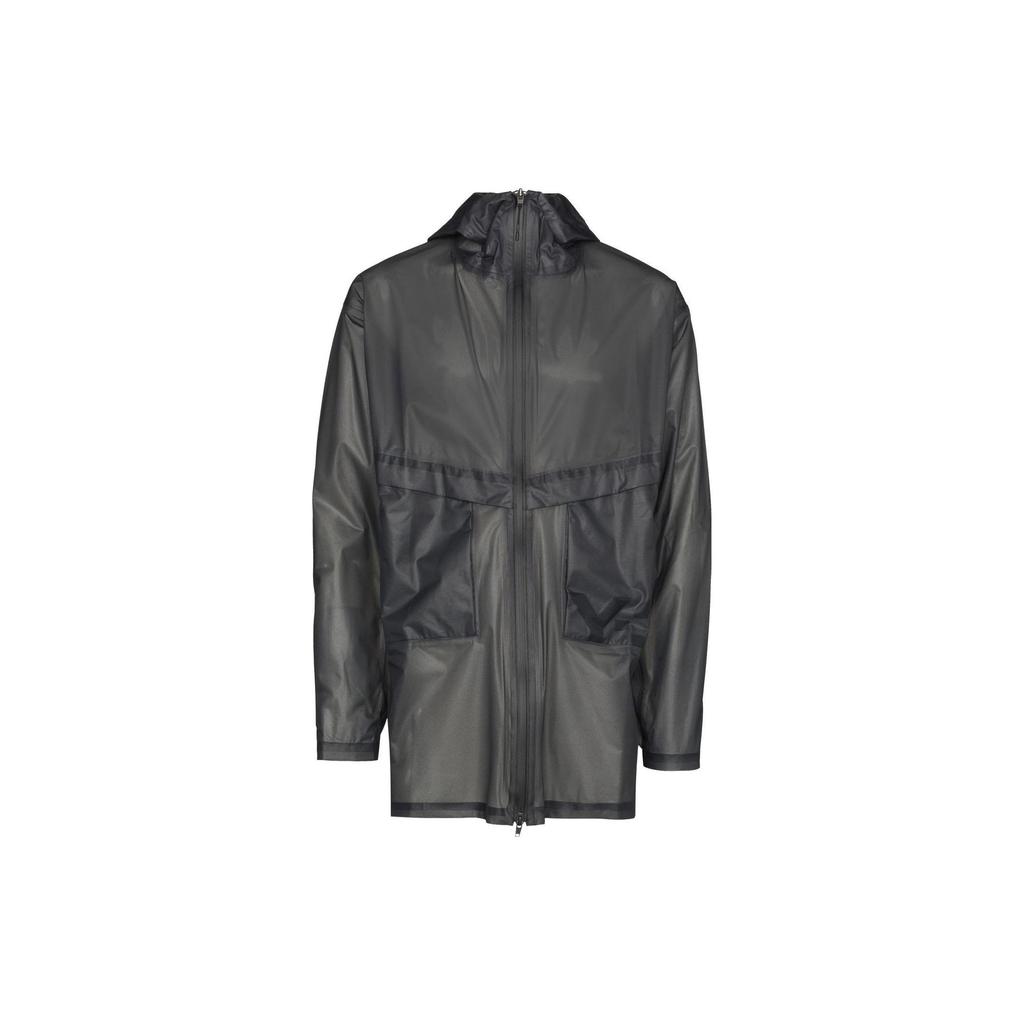 Y-3 Ss22 Concave Embossed Solid Color Letter Logo Zipper Windbreaker Men Outerwear Black HG8605