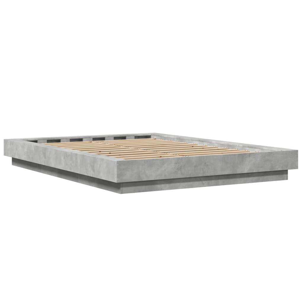 Bed Frame Concrete Grey 120x200 cm Engineered Wood