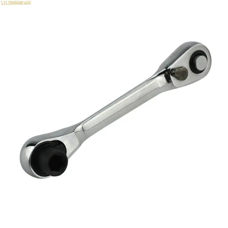 K1AE Dubbel Doel Ratel Dopsleutel Mini Ratel Gereedschap 72 Tanden Precisie Tandwiel 1/4" Aandrijving Dopsleutel Adapter