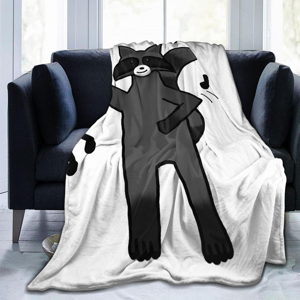 Pedro Waschbär Tanz Meme Decken Flanell Sofa Überwurfdecke Super Weich für Couch Bettwäsche Outdoor Decken Tagesdecke Steppdecke
